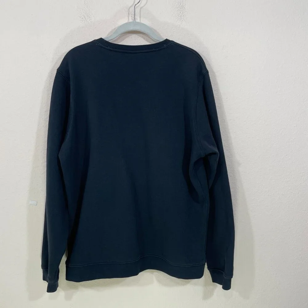 Nike Pullover Men's L‎  Crewneck Sweatshirt Black Mini Right Swoosh